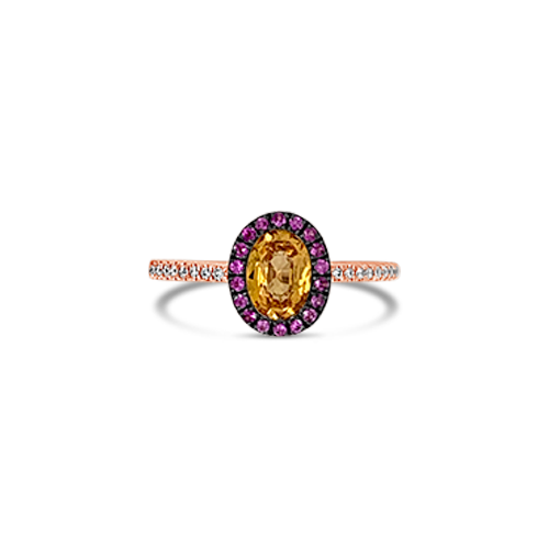 Yellow & Pink Sapphire Ring