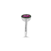 Pink Sapphire, Tavorite and Diamond Ring