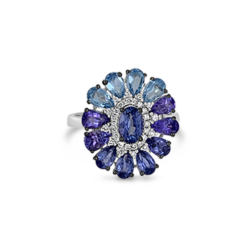 Tanzanite, Sapphire & Blue Topaz Ring