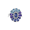 Tanzanite, Sapphire & Blue Topaz Ring