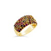 Rainbow Sapphire Dome Ring