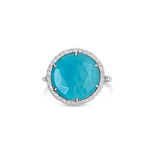 Turquoise & Diamond Ring