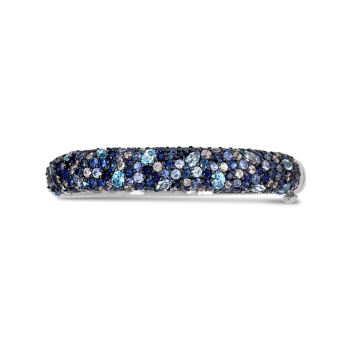 Sapphire & Blue Topaz Bangle Bracelet