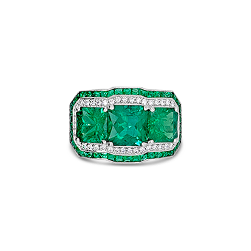 Emerald & Diamond Ring