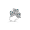 Diamond & Paraiba Flower Ring