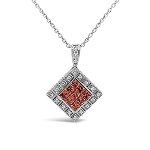 Paparadscha Sapphire & Diamond Pendant