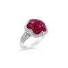 Ruby & Diamond Flower Ring