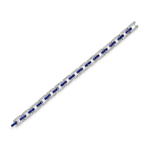 Sapphire & Diamond Link Bracelet