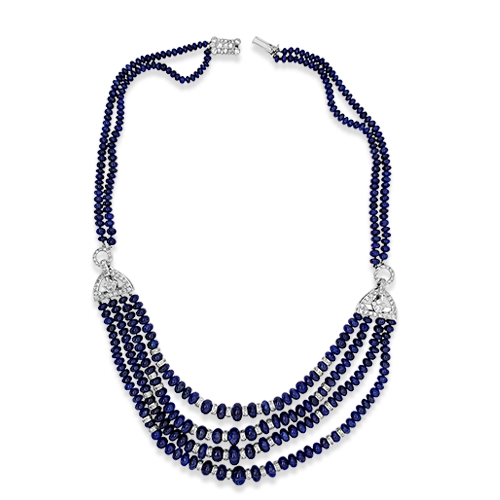 Sapphire Bead Cartier Estate Necklace CRAIGER DRAKE DESIGNS