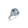 Aquamarine & Diamond Ring