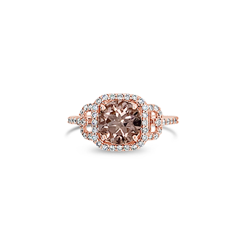 Morganite & Diamond Ring