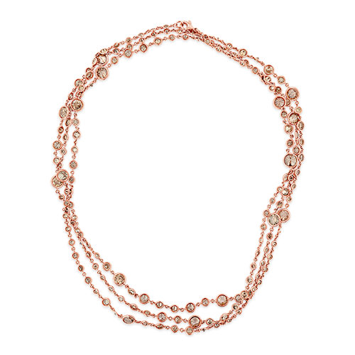 Cognac Diamond Long Necklace