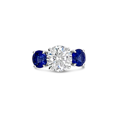 Sapphire & Diamond Engagement Ring