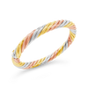 Tri-color Gold Twisted Bangle Bracelet