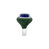 Tanzanite, Tsavorite & Diamond Ring