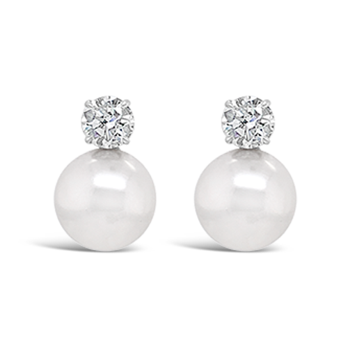 Pearl & Diamond Earrings