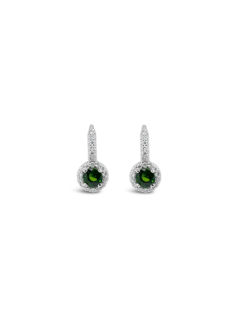 Tsavorite & Diamond Earrings