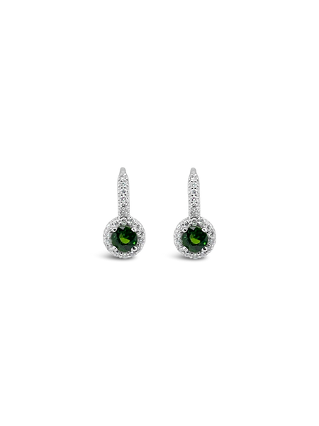 Tsavorite & Diamond Earrings