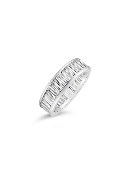 Channel set Baguette Diamond Wedding Band