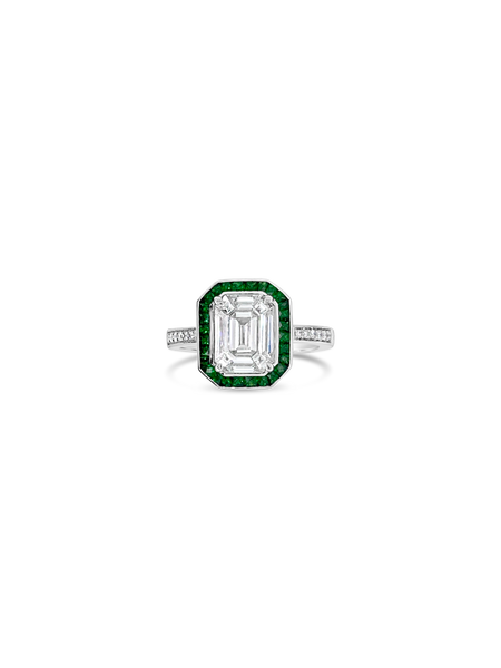 Tsavorite & Diamond Ring