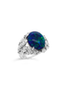 Black Opal & Diamond Ring