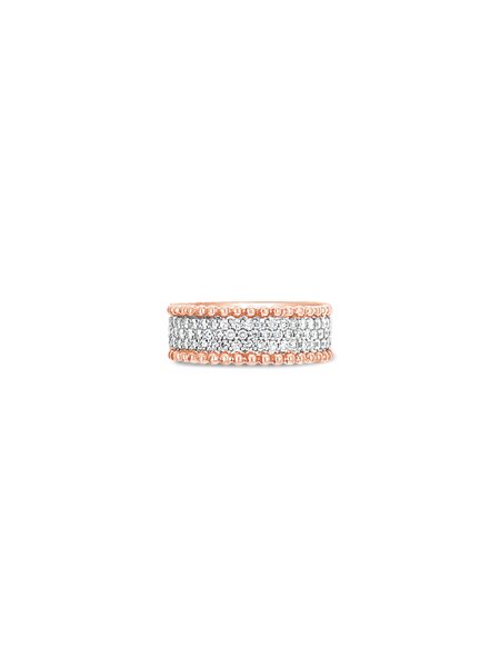 Diamond & Rose Gold Band Ring