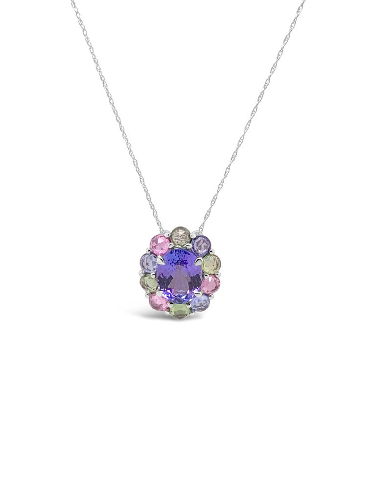 Tanzanite & Multicolor Sapphire Pendant