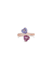Heart Shaped Pink & Blue Sapphire Ring