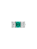 Emerald & Diamond Three Stone Ring