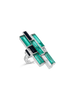 Emerald, Diamond & Onyx Ring