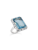 Aquamarine & Diamond Ring