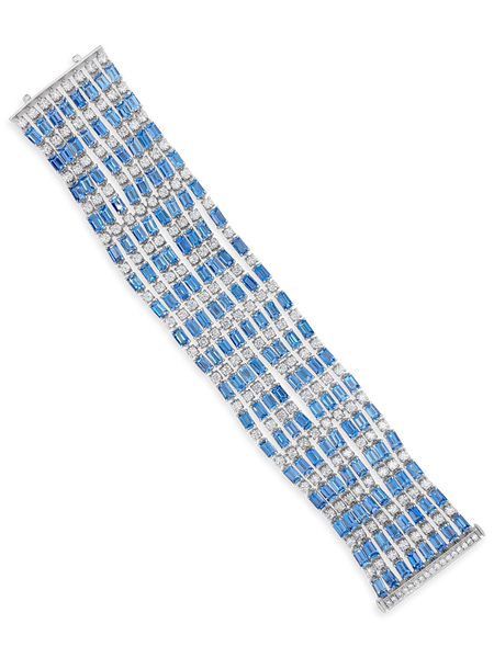 Aquamarine & Diamond Bracelet