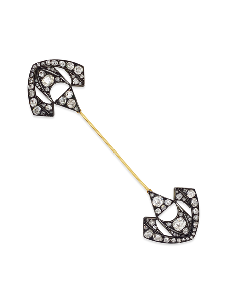 Diamond Estate Jabot Brooch