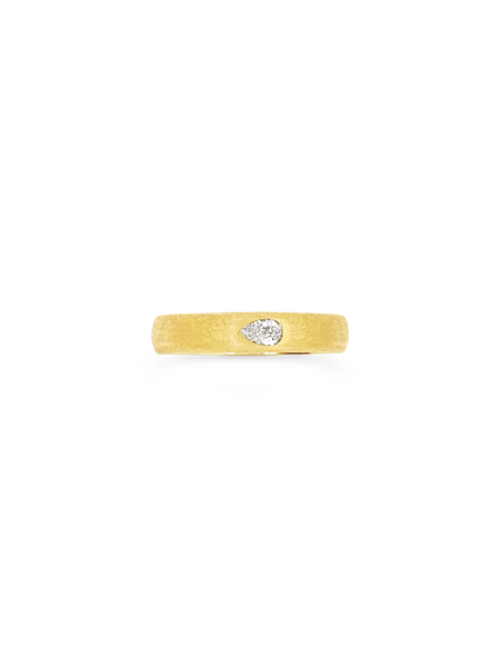 Pear Shaped Diamond Band Ring