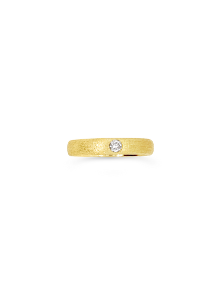 Single Diamond Band Ring