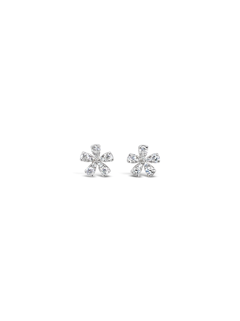 Diamond Flower Earrings