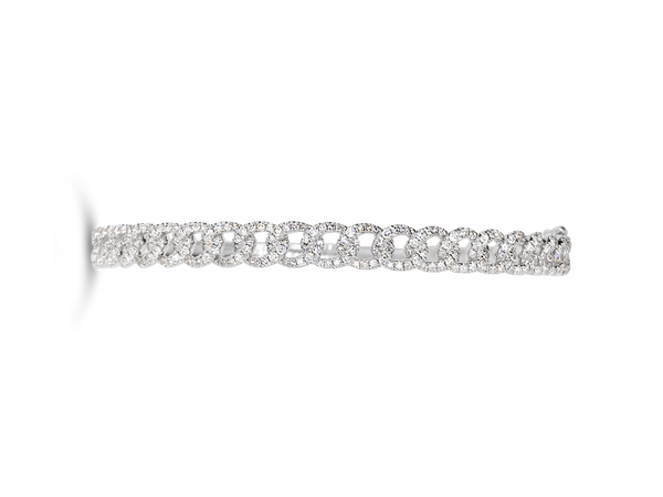 Diamond Link Bangle Bracelet