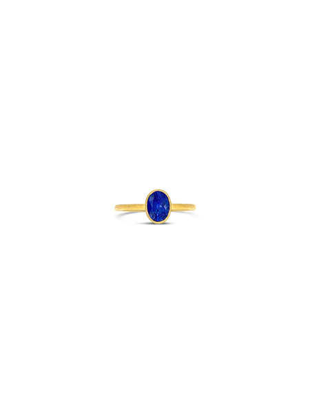 Oval Blue Sapphire Ring