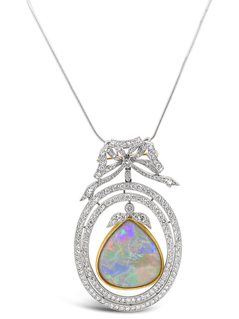 Opal & Diamond Pin/Pendant