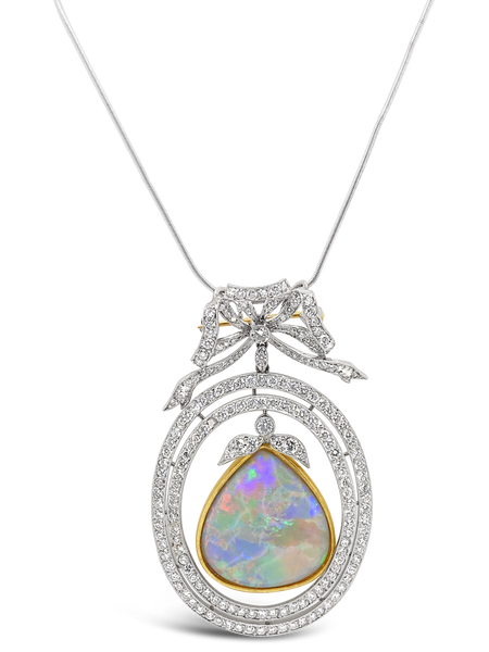 Opal & Diamond Pin/Pendant