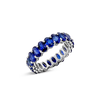 Oval Blue Sapphire Eternity Band