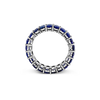 Oval Blue Sapphire Eternity Band