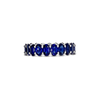 Oval Blue Sapphire Eternity Band