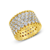Four Row Round Diamond Cigar Band