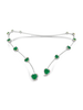 Heart Shaped Emerald & Diamond Necklace