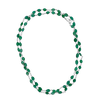 Emerald Bead & Round Diamond Necklace