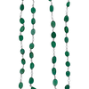 Emerald Bead & Round Diamond Necklace
