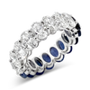 Sapphire & Diamond Eternity Band