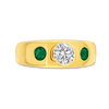 Emerald & Diamond Gypsy Ring