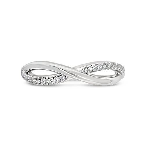 Diamond Twist Band Ring